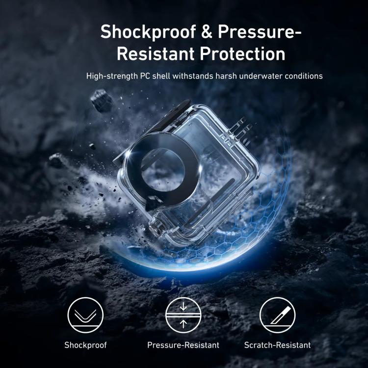TELESIN 60m Waterproof Case for DJI Osmo Nano IPX8 Under-Water Dive Housing Anti-Fog Action Camera Protection Cover(Transparent) - Image 4