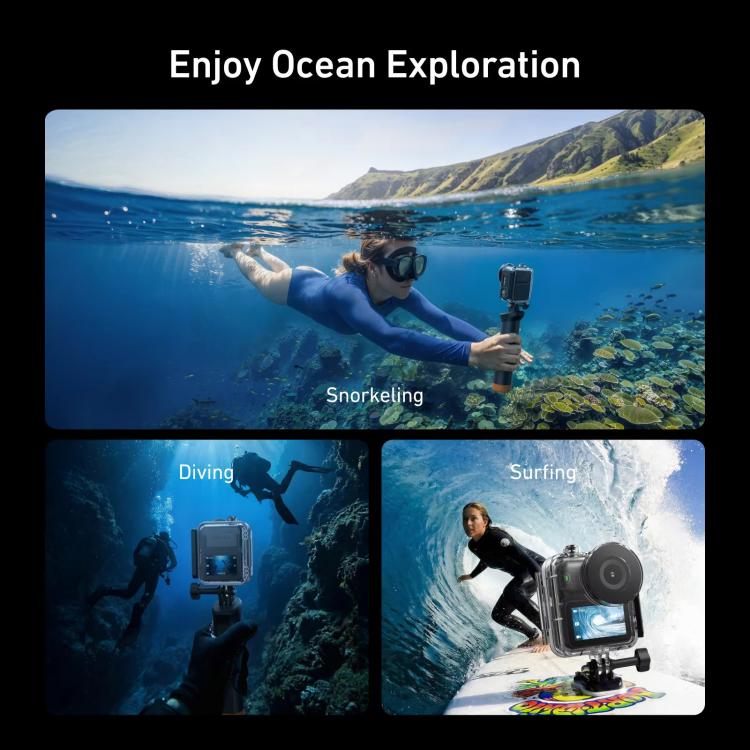 TELESIN 60m Waterproof Case for DJI Osmo Nano IPX8 Under-Water Dive Housing Anti-Fog Action Camera Protection Cover(Transparent) - Image 5