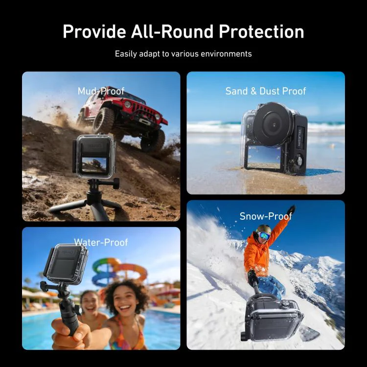 TELESIN 60m Waterproof Case for DJI Osmo Nano IPX8 Under-Water Dive Housing Anti-Fog Action Camera Protection Cover(Transparent) - Image 6