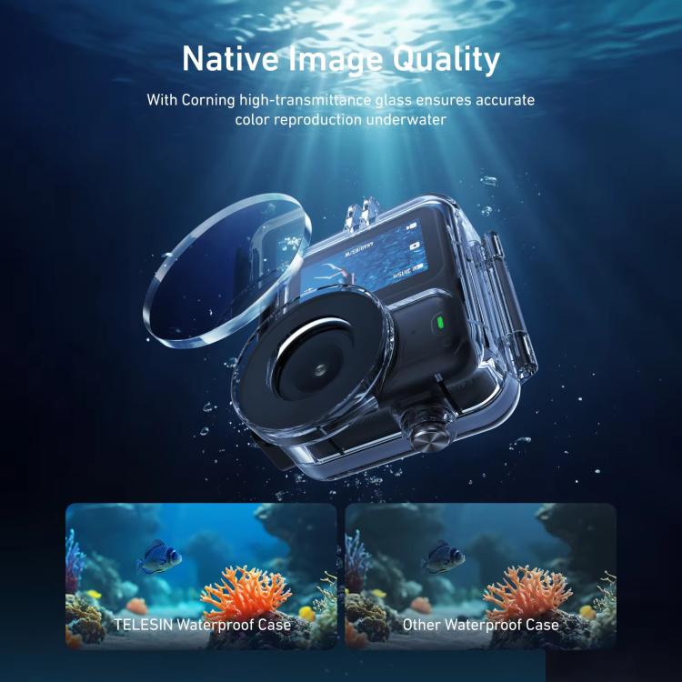 TELESIN 60m Waterproof Case for DJI Osmo Nano IPX8 Under-Water Dive Housing Anti-Fog Action Camera Protection Cover(Transparent) - Image 7
