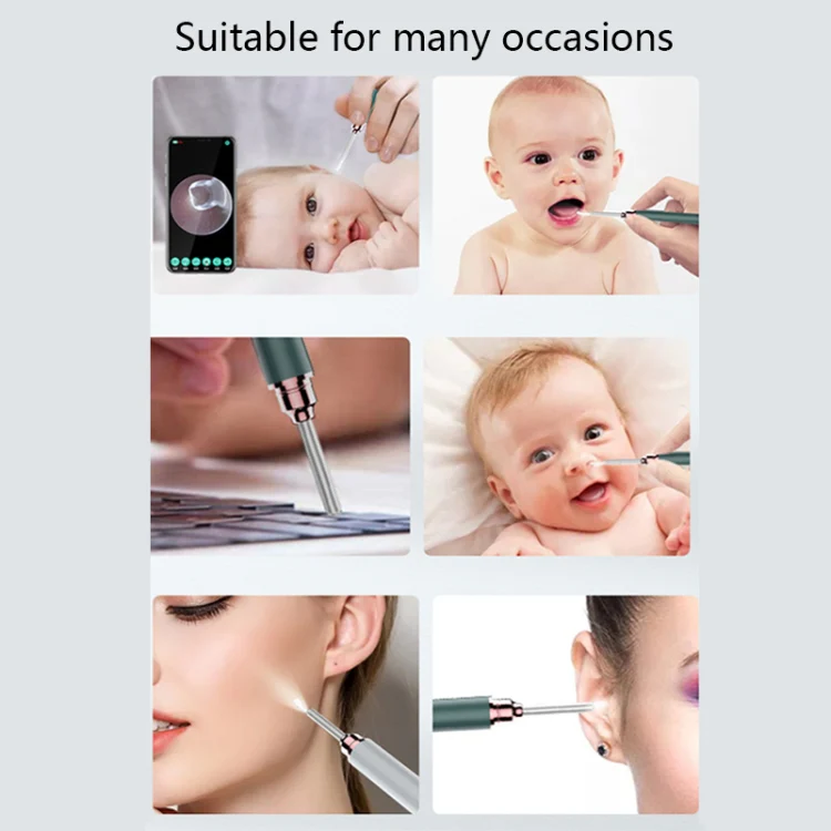 TES02 WIFI High-definition Intelligent Visual Ear Scoop(Ink Green) - Image 7