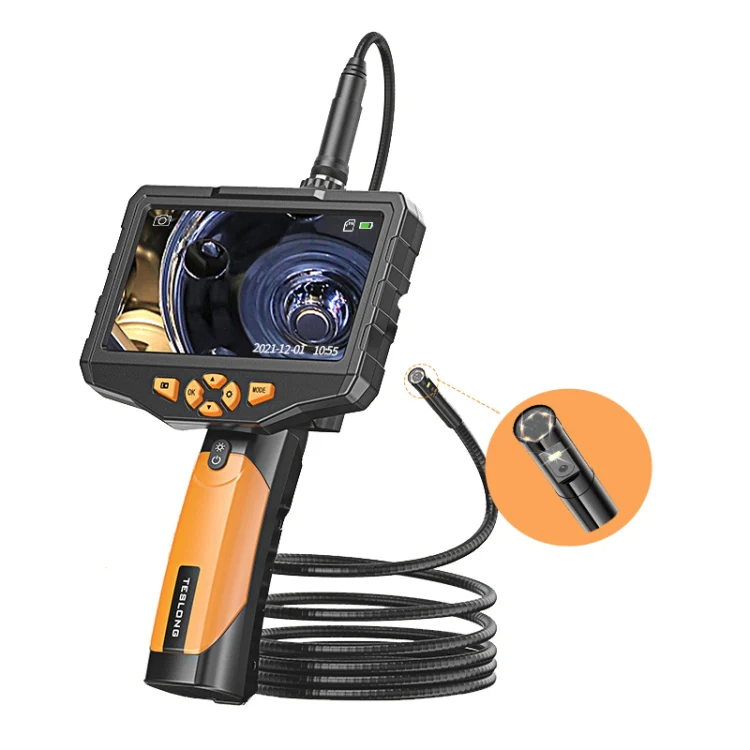 Teslong NTS300 5.5mm-3M Dual Lens Waterproof 5 Inch HD Industrial Borescope Auto Repair Tools
