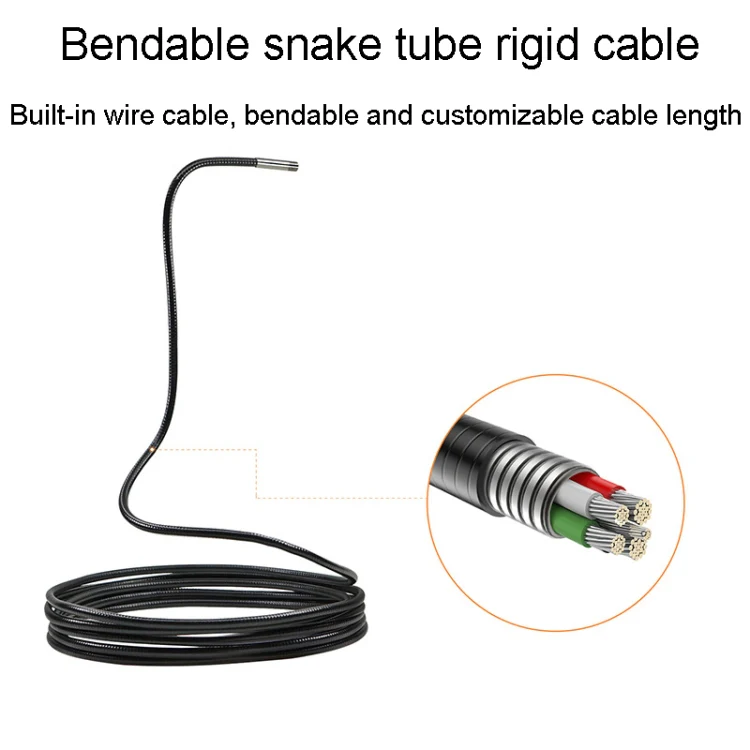 Teslong NTS300 5.5mm-3M Dual Lens Waterproof 5 Inch HD Industrial Borescope Auto Repair Tools - Image 4