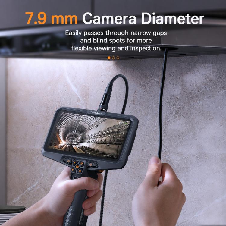 TESLONG NTS600 6 Inch Large Screen HD Industrial Endoscope IP67 Waterproof Inspection Camera, Spec: 3-Lens 7.9mm / 5m - Image 2