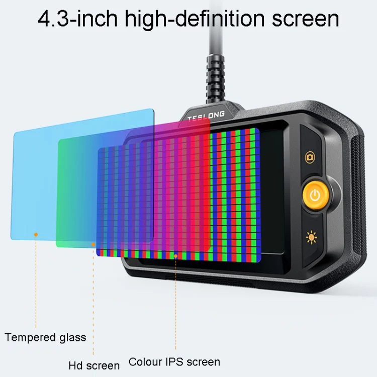 Teslong TS43S HD Camera Probe 4.3 Inch Screen All-In-One Industrial Borescope Auto Repair Tools, Specification: 8.0mm Dual Lens - Image 9