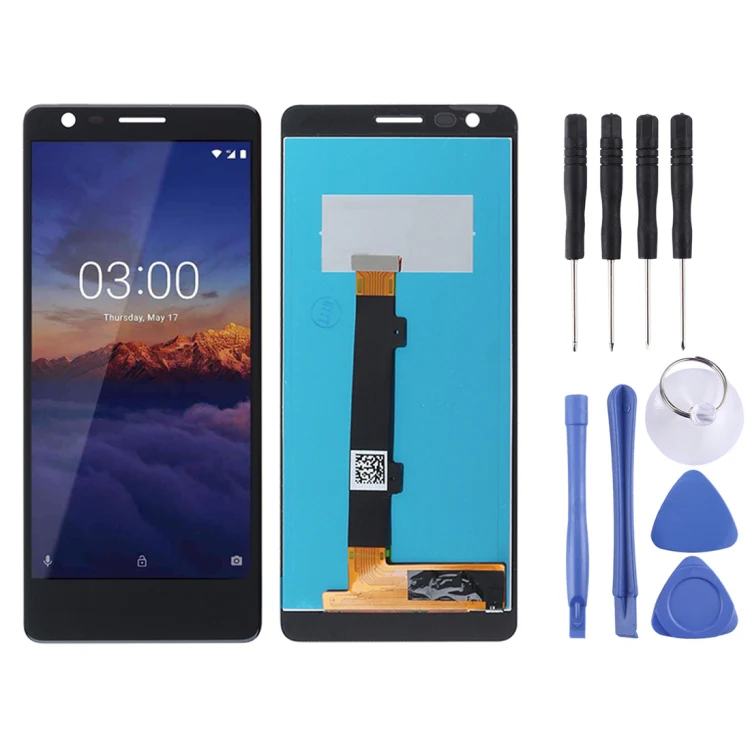 TFT LCD Screen for Nokia 3.1 with Digitizer Full Assembly  (Black) - Image 2
