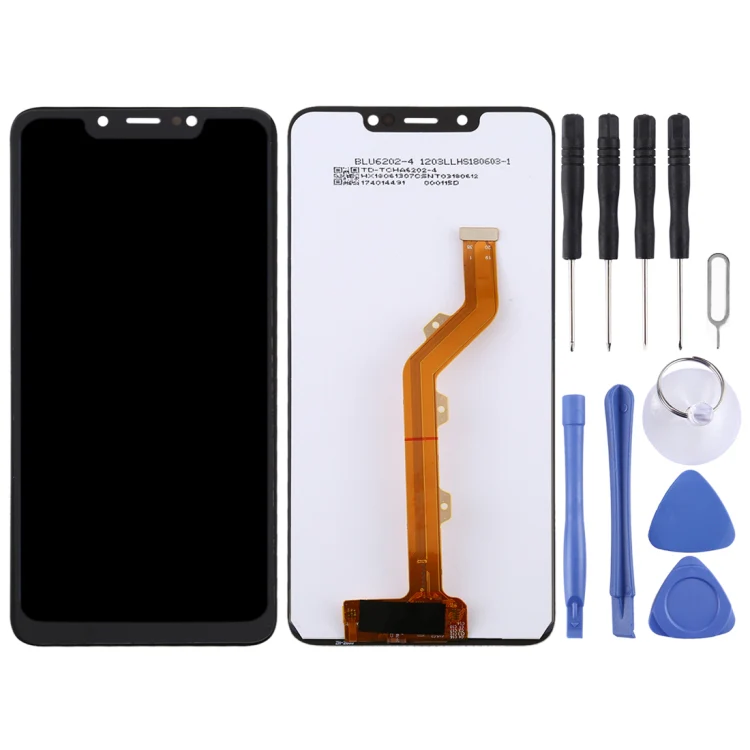 TFT LCD Screen for Tecno Spark 3 KB7 with Digitizer Full Assembly (Black) - Image 2