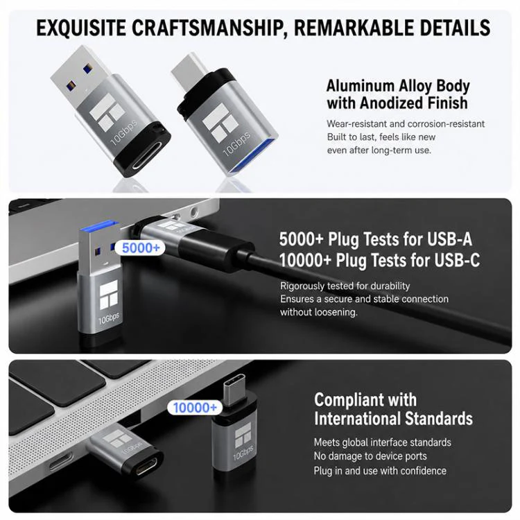 THERMALRIGHT DCA02 Series Adapter USB-A to Type-C Adapter(Grey) - Image 9