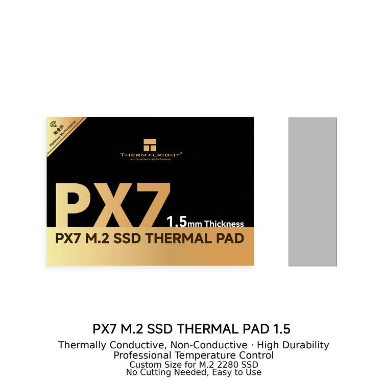 THERMALRIGHT PX7 M.2 SSD Thermal Silicone Pad, Thickness:1.5mm(Grey) - Image 2
