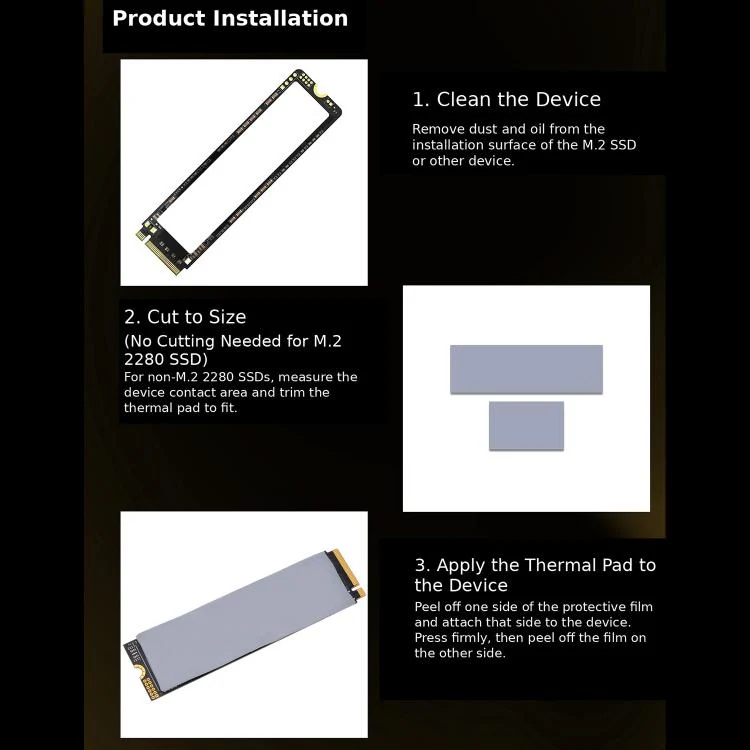 THERMALRIGHT PX7 M.2 SSD Thermal Silicone Pad, Thickness:1.5mm(Grey) - Image 6