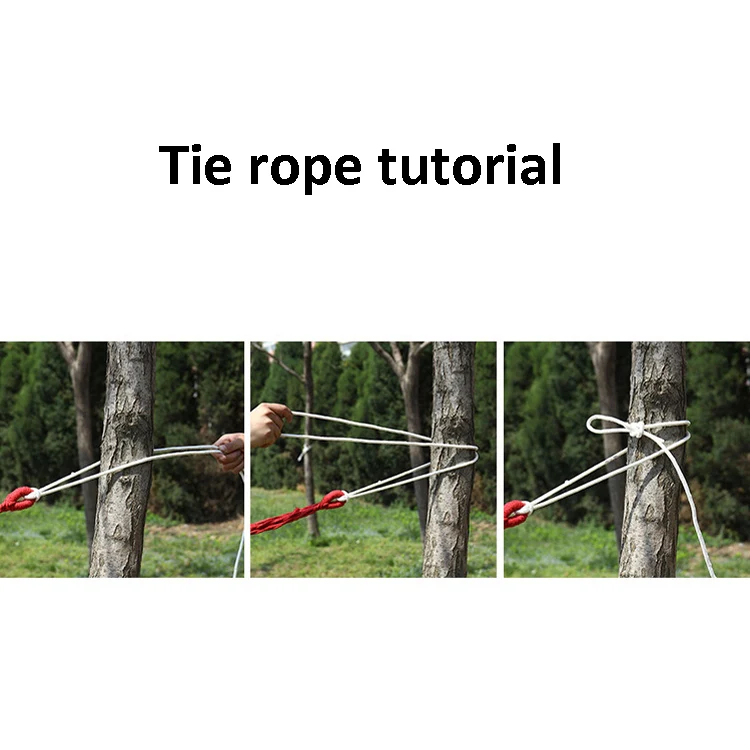 Thick Canvas Hammock Field Rollover Prevention Outdoor Hammock Swing 260x100 No Stick (Blue Stripes) - Image 4