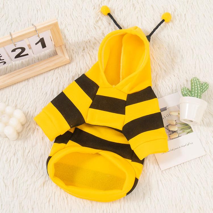 Thickened Leash-Friendly Dog Coat For Fall & Winter Bee-Themed Cat Clothing, Size: M - Image 3