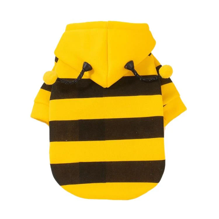 Thickened Leash-Friendly Dog Coat For Fall & Winter Bee-Themed Cat Clothing, Size: S - Image 2