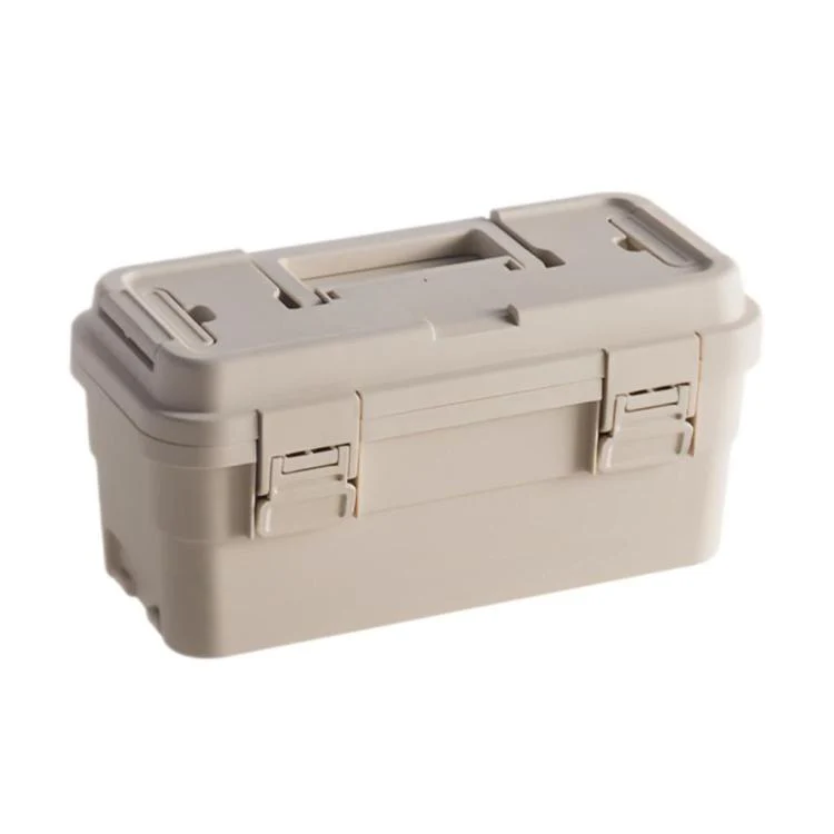Thickened Plastic Storage Box For Hardware Gardening Tools, Size: Large 15L(Khaki)