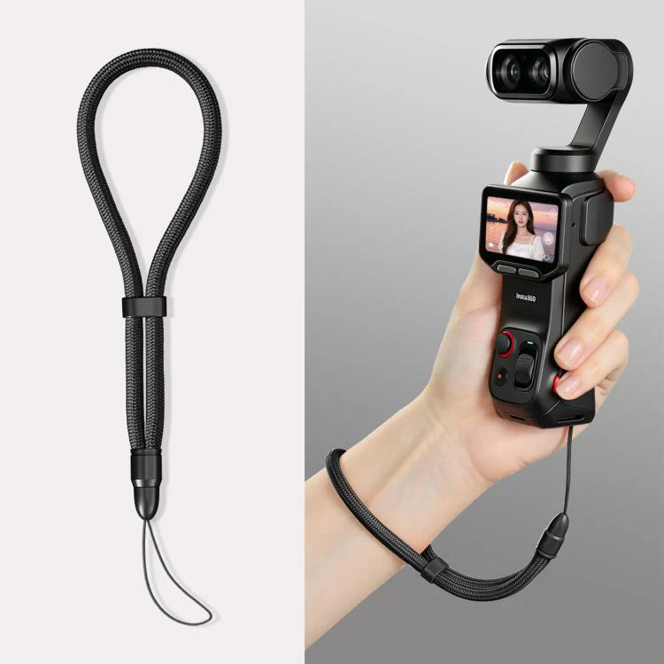 Thin-Strap Style Anti-Loss Self-Locking Adjustable Camera Wrist Lanyard(Classic Black)