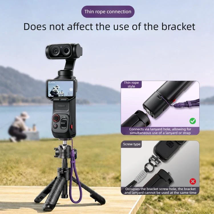Thin-Strap Style Anti-Loss Self-Locking Adjustable Camera Wrist Lanyard(Classic Black) - Image 8