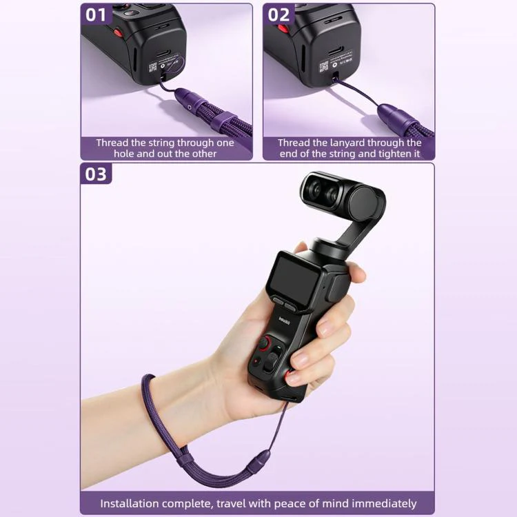 Thin-Strap Style Anti-Loss Self-Locking Adjustable Camera Wrist Lanyard(Orange) - Image 7