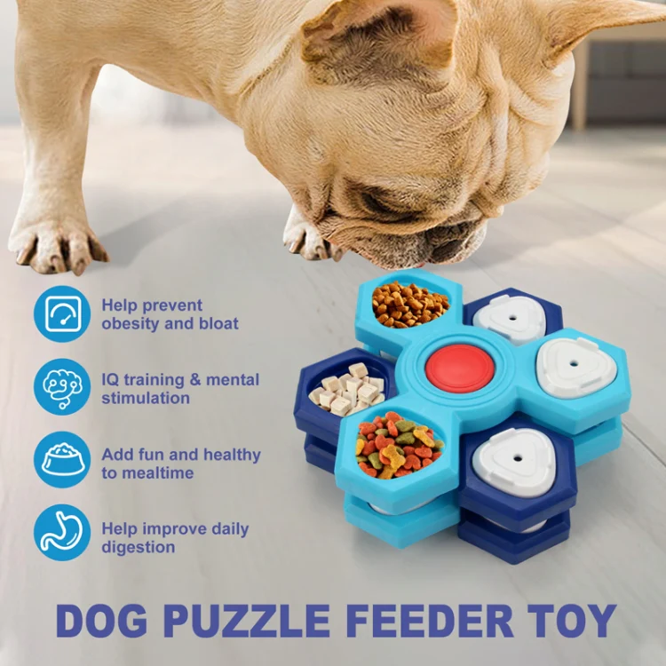 Three Layer Rotating Puzzle Pet Toys Dog Foraging Training Slow Food Tray - Image 2