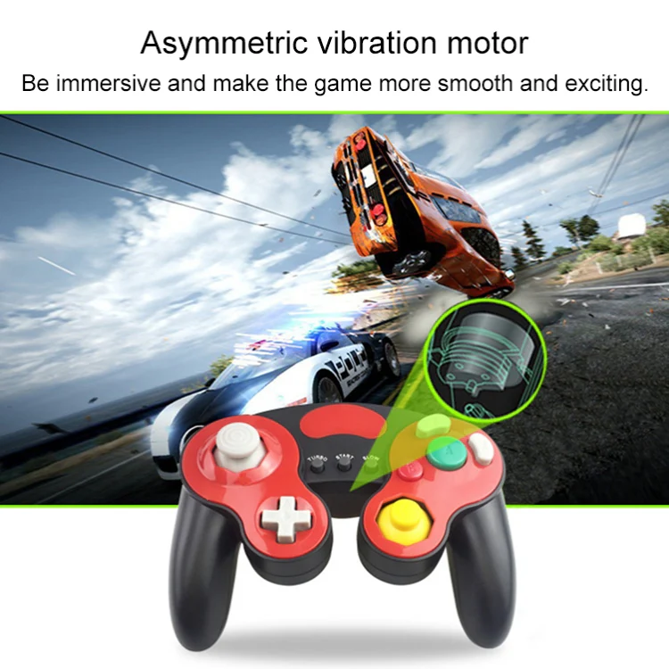 Three-point Decorative Strip Wired Game Handle Controller for Nintendo NGC(Black) - Image 4