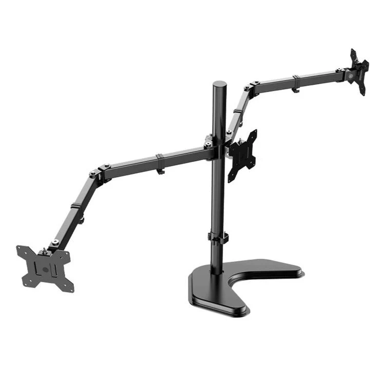 Three-Screen 360 Degree Rotating Base Cantilever Monitor Mount(ZX-T033V) - Image 2