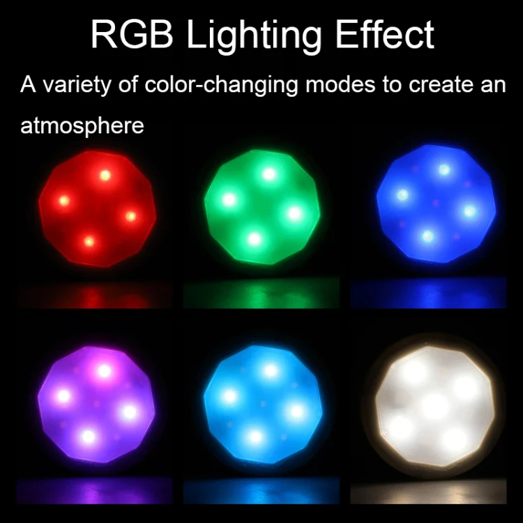 TL004-RGB USB Charging RGB Light Effect Ambient Light with Remote Control(Black Gold Edge) - Image 4