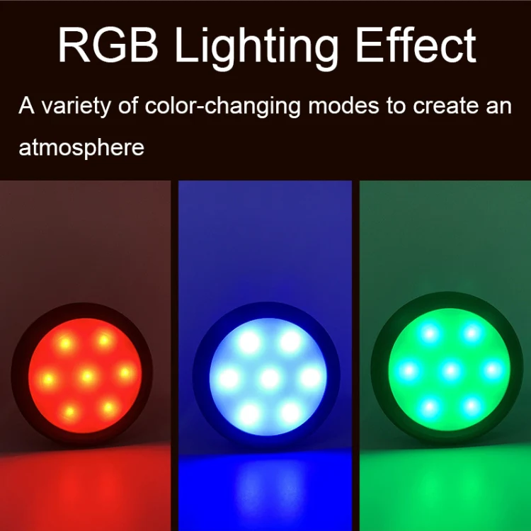 TL009-RGB Wireless Timer Dimming Night Lights Party RGB Atmosphere Lights with Remote Control(White) - Image 4
