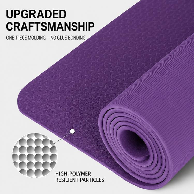 TPE Home Fitness Training Non-slip Yoga Mat(Matcha + Black 183x80x0.8cm) - Image 8