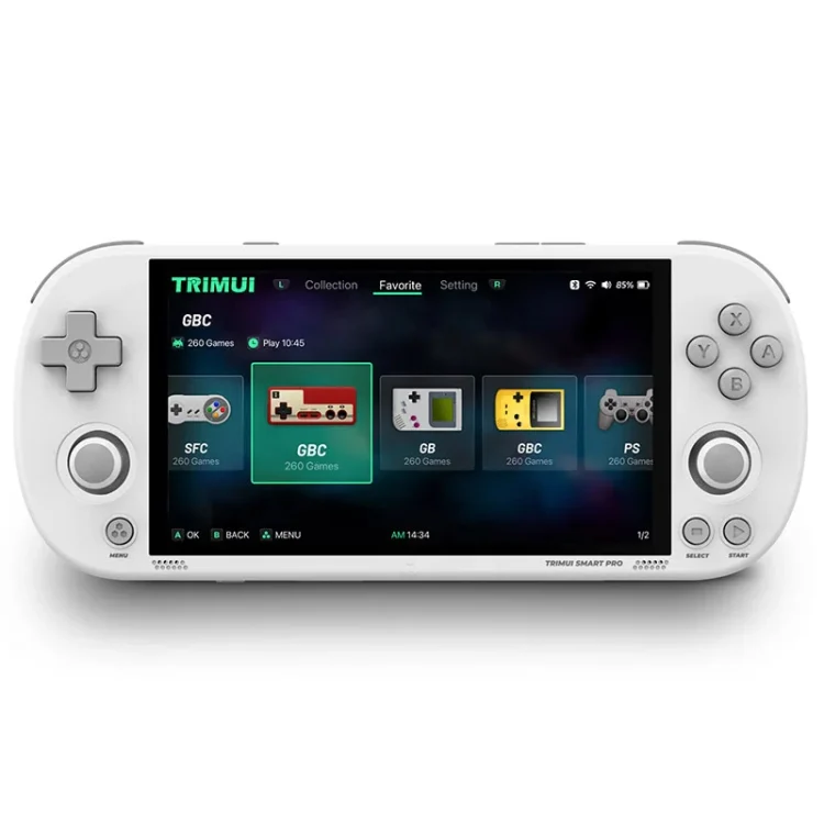 Trimui Smart Pro 4.96 Inch IPS Screen Handheld Game Console Open Source Linux System 128G(White)
