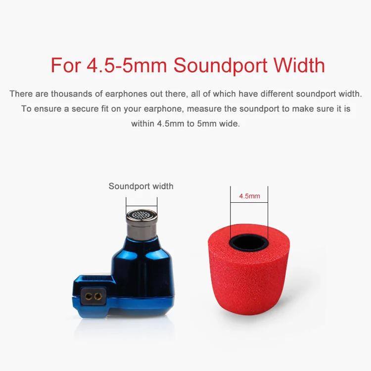 TRN Earphone Silicone Memory Foam Earplug(Black) - Image 5