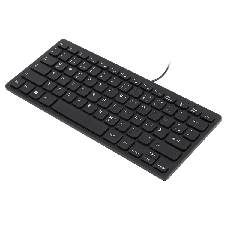 TT-A01 Ultra-thin Design Mini Wired Keyboard, German Version (Black) - Image 3