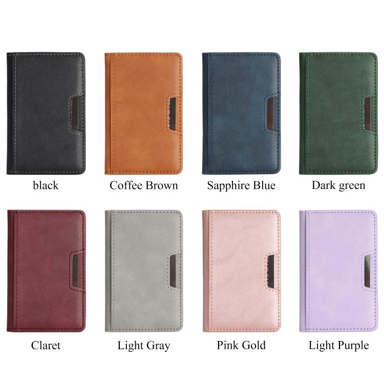 Two-Fold Magnetic Vegan Leather Card Bag(Blue) - Image 10