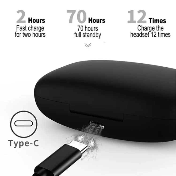 TWS Ear-mounted Noise Reduction LED Dual-battery Display Bluetooth Earphones(T16 Blue) - Image 6