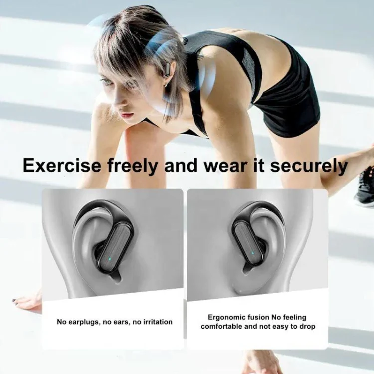TWS Ear-mounted Sports Waterproof LED Digital Display Wireless Bluetooth Earphones(Black) - Image 6