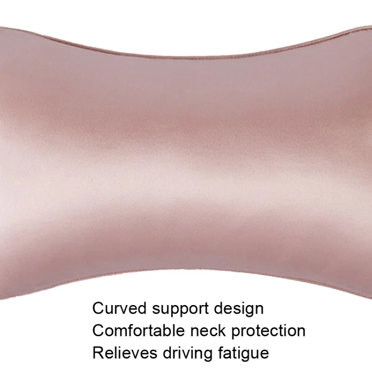 TZ19 Silk Car Head Pillow Car Memory Foam Comfort Lumbar Support(Champagne) - Image 5