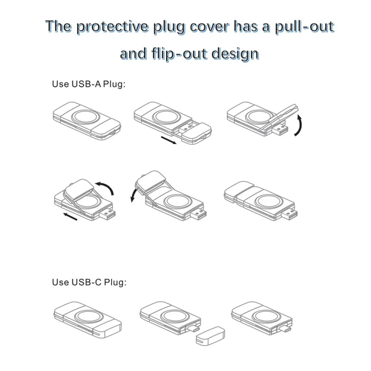 U8 USB / Type-C Magnetic Wireless Charger Fast Charger for Apple Watch Series (White) - Image 4