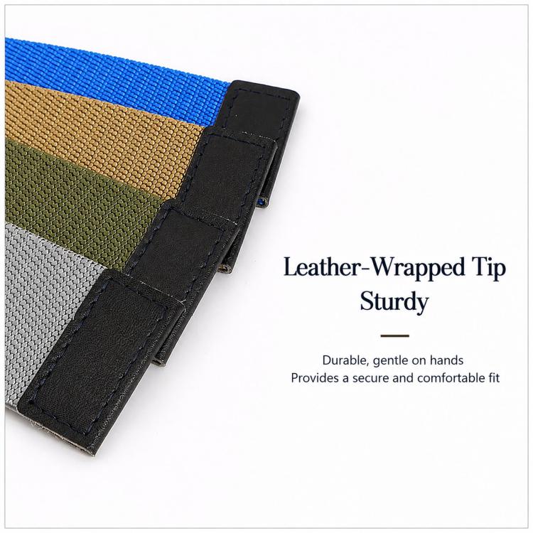 Unisex Elastic Nylon Web Belt Stretch Casual Jeans Belts With Alloy Double Buckle, Length: 115cm(Black) - Image 5