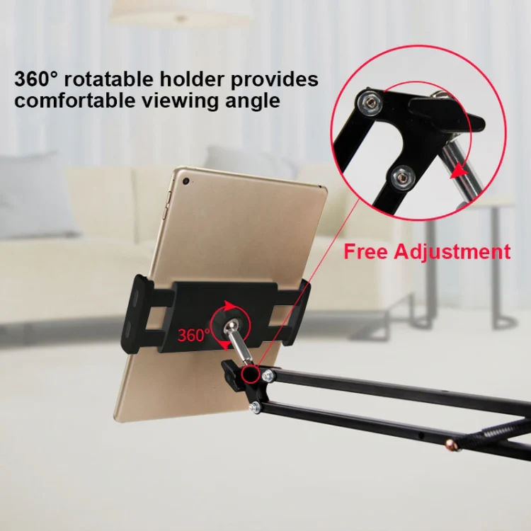 Universal 360 Degree Rotating Flexible Long Arm Lazy Phone Tablet Pad Holder Clip Bracket - Image 8
