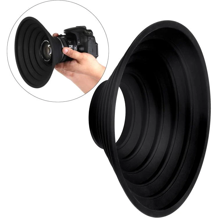 Universal Silicone Lens Hood, Size:30-50mm(Black) - Image 2