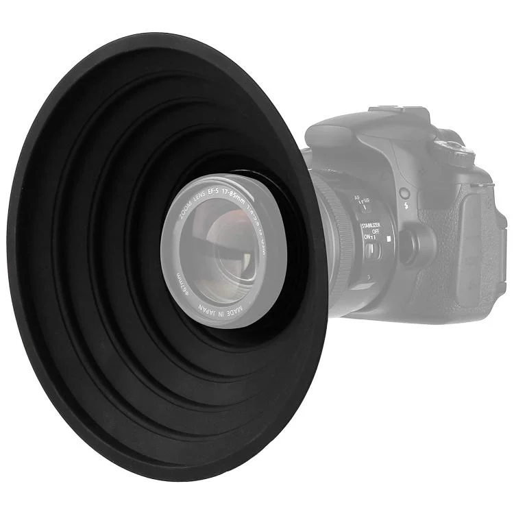 Universal Silicone Lens Hood, Size:50-70mm(Black)