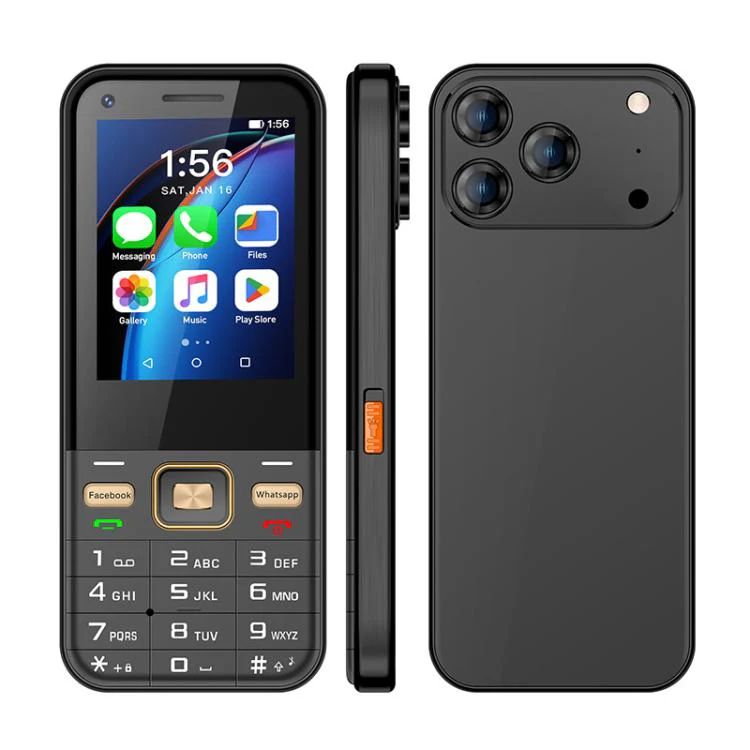 UNIWA F26 Pro Key Phone, 2GB+16GB, 2.8 inch Touch Screen Android 8.1 Mediatek MT6737M Quad Core, 23 Keys, Dual SIM, Network: 4G, Support Whatsapp, Youtube(Black)