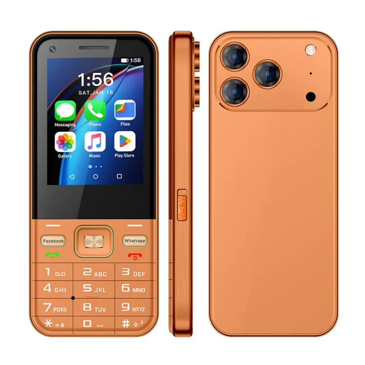 UNIWA F26 Pro Key Phone, 2GB+16GB, 2.8 inch Touch Screen Android 8.1 Mediatek MT6737M Quad Core, 23 Keys, Dual SIM, Network: 4G, Support Whatsapp, Youtube(Orange)