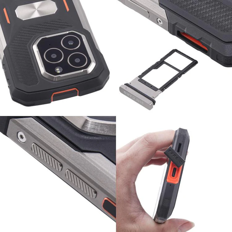 UNIWA F915 Rugged Phone, 4GB+64GB,  6.28 inch Android 160 Unisoc T310 Quad Core, Network: 4G, NFC, Plug:AU Plug(Black Orange) - Image 8