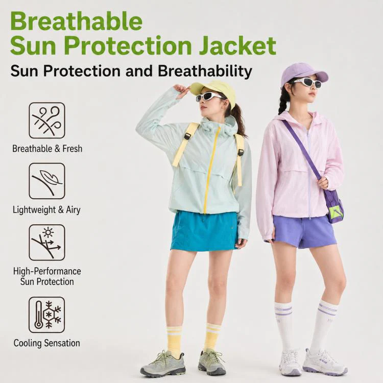 UPF50+ Cooling Fiber Lightweight Breathable Sun Protection Coat, Size:L(Blue) - Image 2