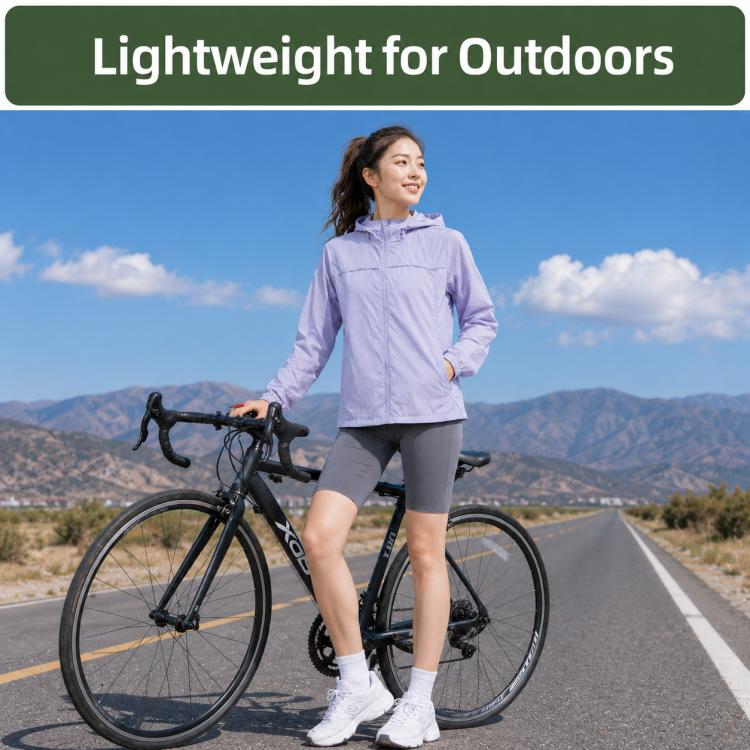 UPF50+ Cooling Fiber Lightweight Breathable Sun Protection Women Coat, Size:L(Light Yellow) - Image 5