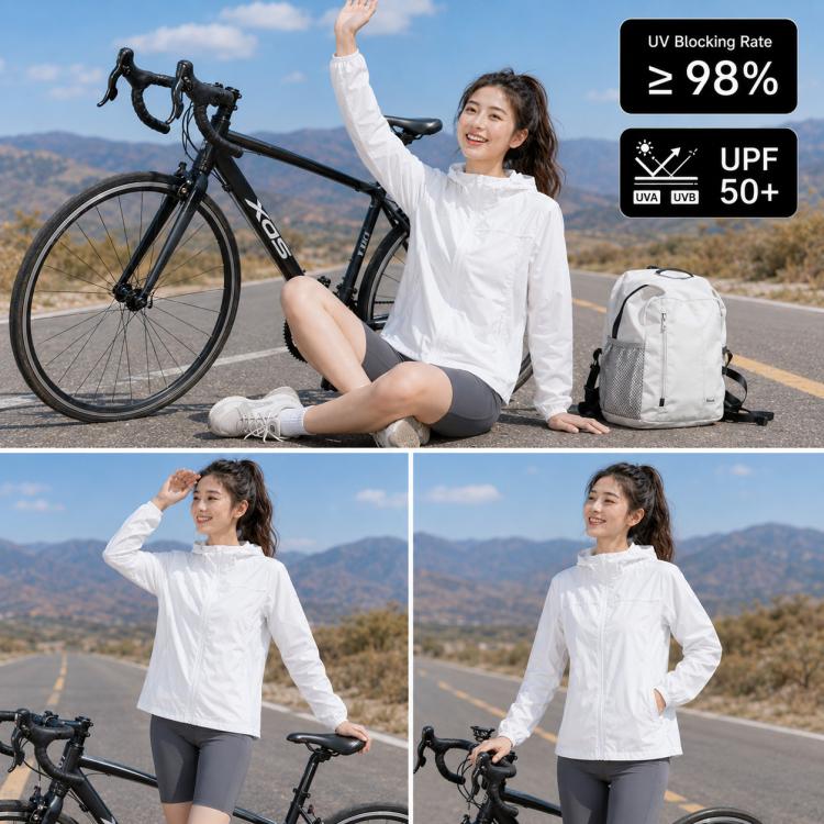 UPF50+ Cooling Fiber Lightweight Breathable Sun Protection Women Coat, Size:L(Light Yellow) - Image 6