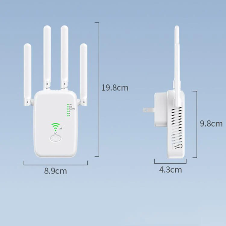 Urant U11 1200Mbps 2.4G&5.8G Wireless Repeater WiFi Signal Amplifier Support WPS Quick Setting UK Plug Black - Image 10