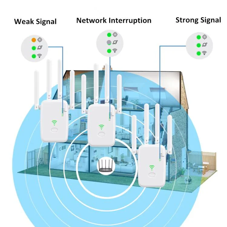 Urant U11 1200Mbps 2.4G&5.8G Wireless Repeater WiFi Signal Amplifier Support WPS Quick Setting US Plug White - Image 4