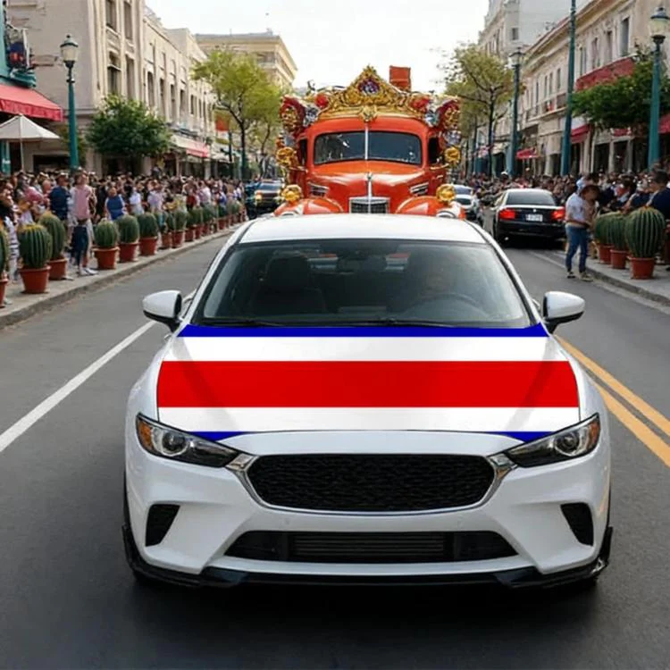 USA-Canada-Mexico World Cup Cheering Flag Dustproof Car Cover, Specification: Costa Rica(125x150cm)