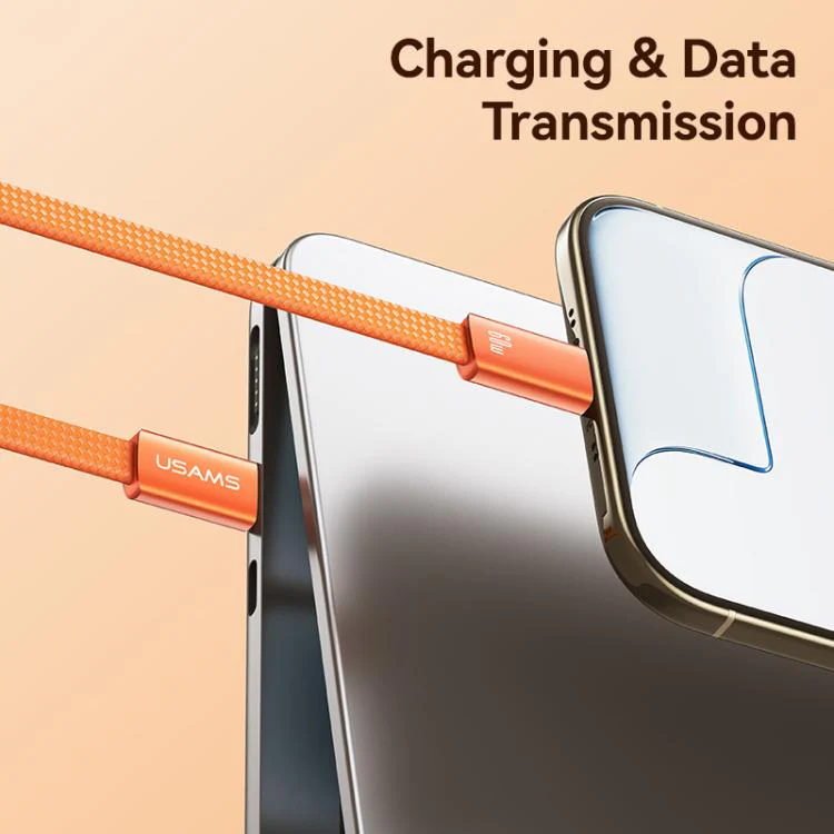 USAMS SJ783 U96 1.2m 60W USB-C / Type-C to USB-C / Type-C Aluminum Alloy Fast Charging Data Cable(Blue) - Image 6