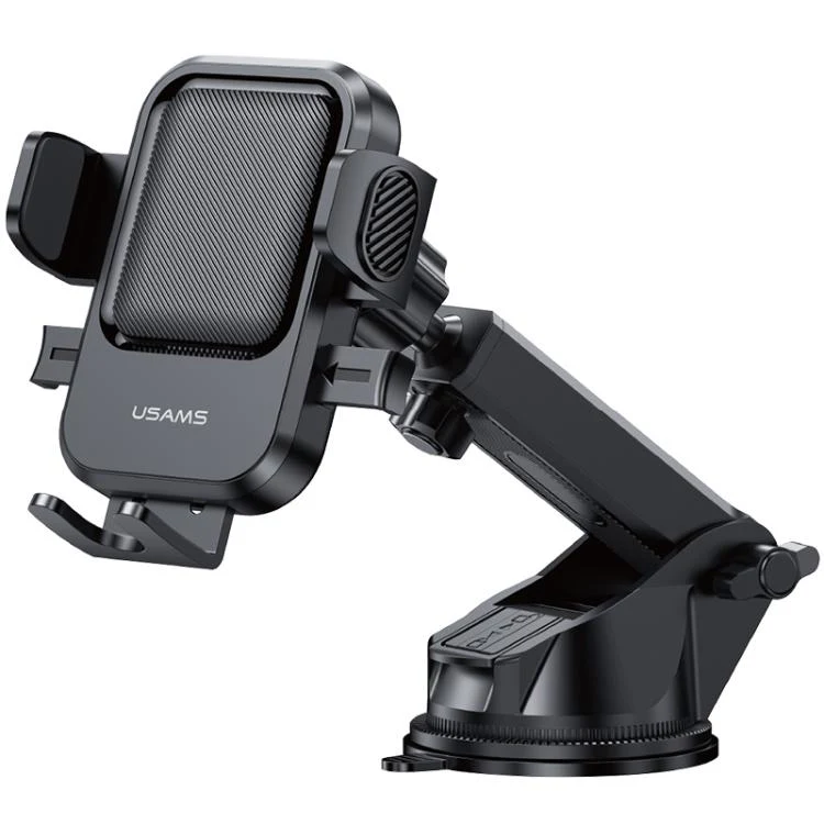 USAMS ZJ091 One-touch Car Center Console Phone Holder(Black)